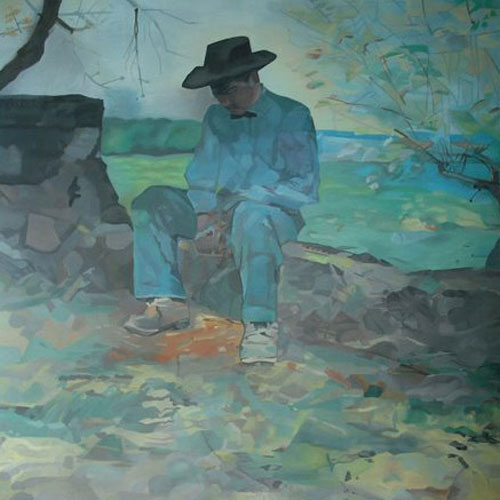 Man by water